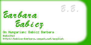 barbara babicz business card